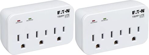 Eaton Tripp Lite SPIKECUBE قطاع الطاقة الواقي من زيادة التيار بمنفذ واحد، تصنيف 600 جول، مصابيح LED للتشخيص، موسع منفذ التوصيل المباشر المحمول، ضمان الشركة المصنعة مدى الحياة وتأمين بقيمة 5000 دولار in Kuwait