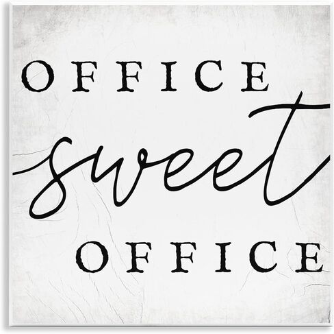 لوحة حائط بطباعة عبارة صغيرة من Stupell Industries Sweet Office، مقاس 12 × 12 in Kuwait