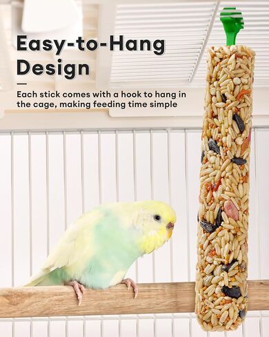 BUCATSTATE Parakeet Treat Sticks 3 Pack, Crunch Sticks Treat for Budgie,9oz in Saudi Arabia
