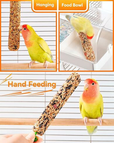BUCATSTATE Parakeet Treat Sticks 3 Pack, Crunch Sticks Treat for Budgie,9oz in Saudi Arabia