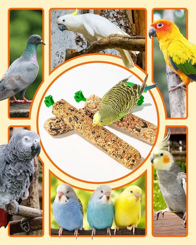 BUCATSTATE Parakeet Treat Sticks 3 Pack, Crunch Sticks Treat for Budgie,9oz in Saudi Arabia