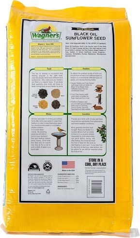 Wagner's 76027 Black Oil Sunflower Wild Bird Food, 25-Pound Bag in Saudi Arabia
