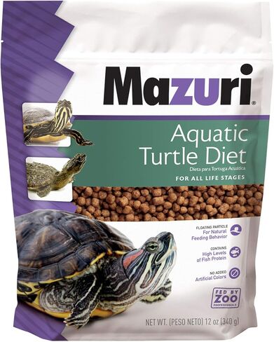Mazuri | Nutritionally Complete Aquatic Turtle Food | Freshwater Formula - 12 Ounce (12 oz) Bag in Saudi Arabia