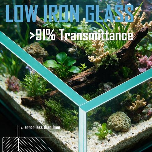 1.5 Gallon Fish Tank Starter Kits, Nano Glass Aquarium with Filter, Led Light for Aquascape DIY, Betta Fish, Gold Fish, Tetra Fish, Shrimp in Kuwait