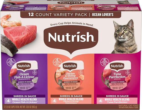 Nutrish Ocean Lover's Wet Cat Food Variety Pack, 2.8 oz. Cup (Rachael Ray) in Saudi Arabia