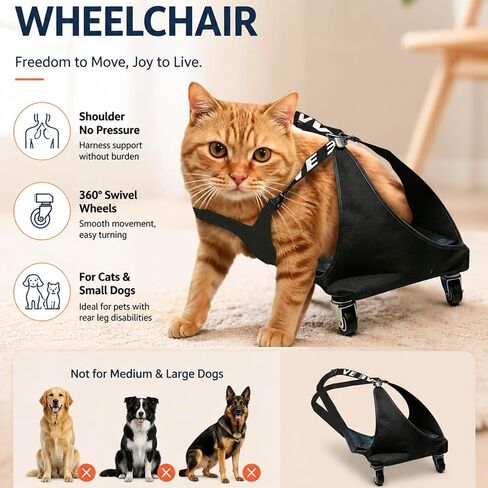 Small Dog or Cat Wheelchair for Back Legs, Small in Saudi Arabia