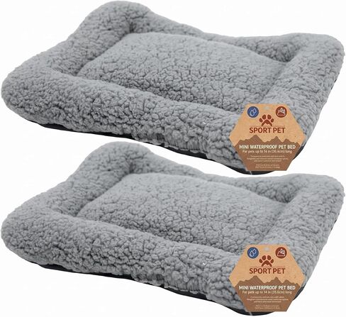 SportPet Waterproof Replacement Bed for Cat Carrier – Plush Washable Fleece Pad Fits Large & X-Large Hard-Sided Travel Cat Carriers, Crate Mat Insert for Cats, Kittens, Dogs, & Small Pets – Gray in Saudi Arabia