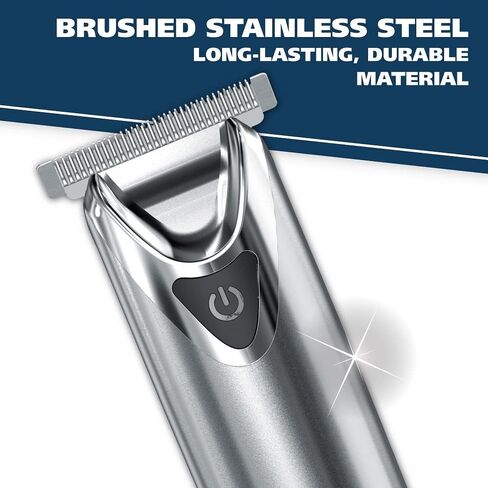 Wahl USA Stainless Steel Lithium-Ion Cordless Beard Trimmer for Men - Rechargeable All in One Men's Beard Trimmer with Rotary Ear & Nose Trimmer, & Detail Trimmer - Model 9818A in Kuwait
