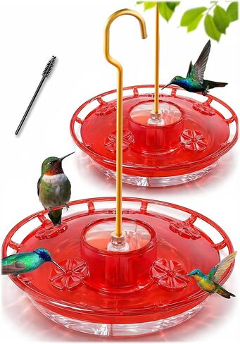 eWonLife 2 Pack 16 oz Saucer Hummingbird Feeders for Outdoors, Garden Decor in Kuwait