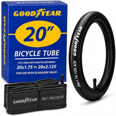 Goodyear Bicycle Tube, 20 X 1.75/2.125 | 20-inch Bike Tube with Butyl Rubber | Dependable Mountain Bike Tubes for Premium Cycling | 20 X 1.75/2.125 in Saudi Arabia