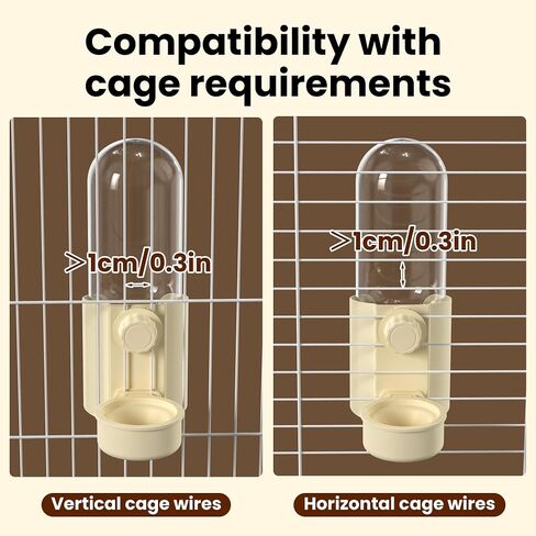16.9 Oz Rabbit Water Bottle Dispenser,Hanging Bunny Water Bowl for cage in Saudi Arabia