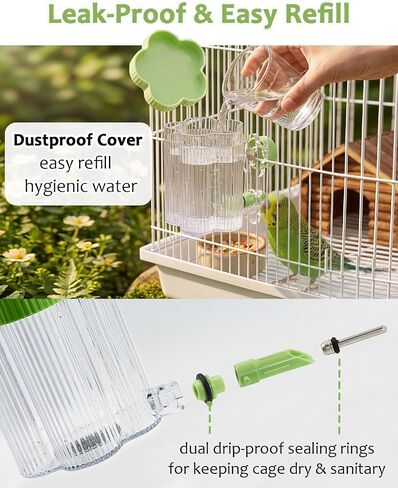 Magnetic Bird Water Feeder, Leakproof Needle Valve, 8.4fl Oz in Kuwait