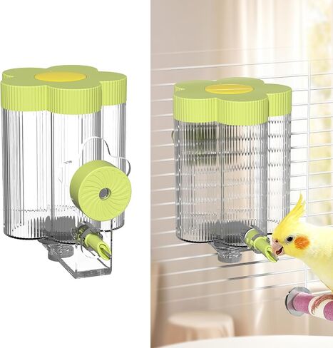 8.4 Oz No Mess Bird Water Feeder, Auto Parrot Cage Water Dispenser (White) in Kuwait