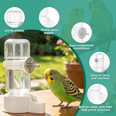 Bird Water Dispenser Plastic Bird Cage Hanging Drinking Device in Kuwait