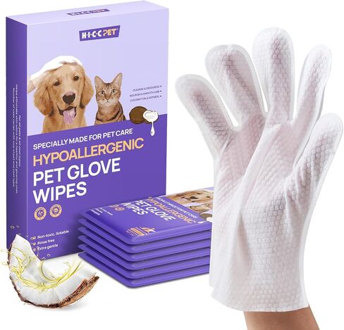 HICC PET Dog Wipes for Dogs & Cats, Glove Design, 20 Count in Saudi Arabia