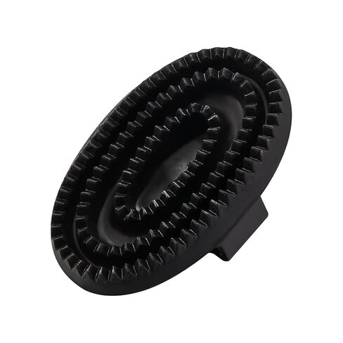 Rubber Curry Comb with Handle, Grooming Brush for Dogs, Cats & Horses in Saudi Arabia