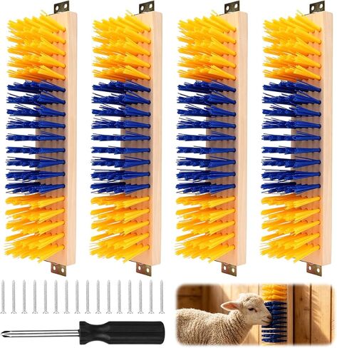 XIHIRCD 4pcs Livestock Scratching Brushes for Goat Horse Pig Cow Sheep in Saudi Arabia
