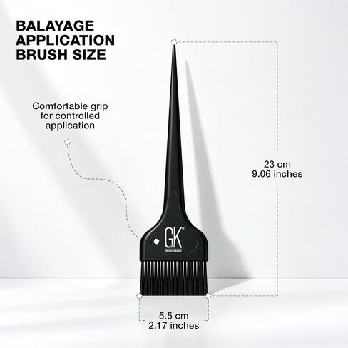GK HAIR Black Balayage Application Brush – Professional Hair Color Dye Brush for Balayage, Highlights, Bleaching, Foiling & Tinting – Ergonomic Salon Coloring with Precision Bristles in Kuwait