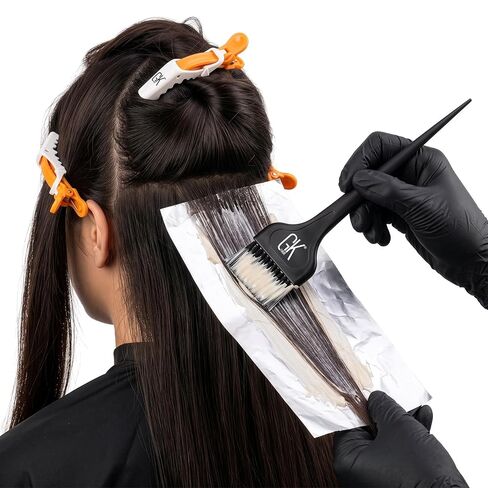 GK HAIR Black Balayage Application Brush – Professional Hair Color Dye Brush for Balayage, Highlights, Bleaching, Foiling & Tinting – Ergonomic Salon Coloring with Precision Bristles in Kuwait