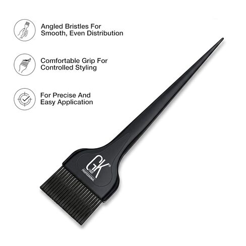 GK HAIR Black Balayage Application Brush – Professional Hair Color Dye Brush for Balayage, Highlights, Bleaching, Foiling & Tinting – Ergonomic Salon Coloring with Precision Bristles in Kuwait