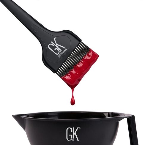 GK HAIR Black Balayage Application Brush – Professional Hair Color Dye Brush for Balayage, Highlights, Bleaching, Foiling & Tinting – Ergonomic Salon Coloring with Precision Bristles in Kuwait