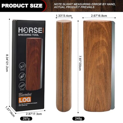 MAXIMILIAN Professional Large Wooden Horse Deshedding Brush 7.87in/20cm in Kuwait