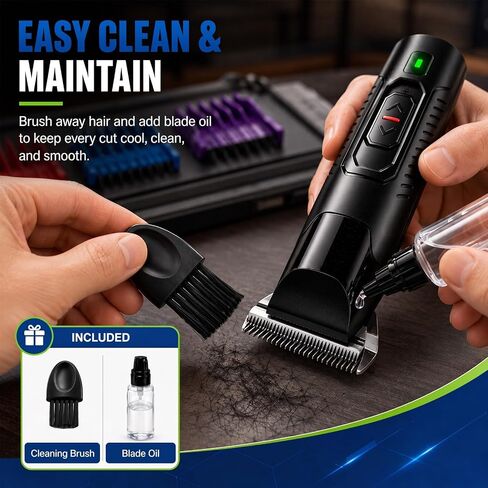 Professional Heavy Duty Horse Clippers, 2 Wide Blades & 3 Guide Combs in Kuwait