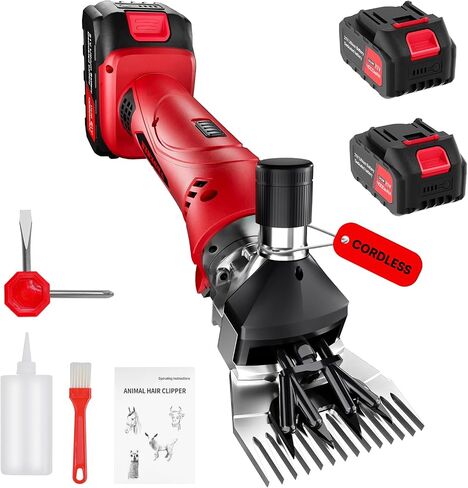 Electric Sheep Shears,600W Upgraded Professional Sheep Clippers,6 Speed Heavy Duty Shearing Clipper,13-Teeth Animal Grooming Clippers for Sheep Alpacas Goats and Thick Coat Animals in Kuwait