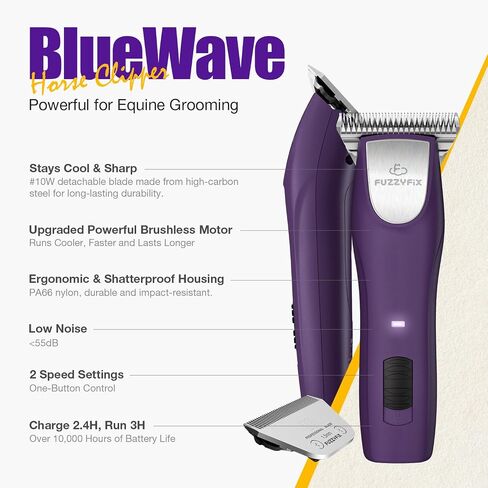 Professional Horse Clippers Cordless Detachable Wide Blade 2 Speed in Saudi Arabia