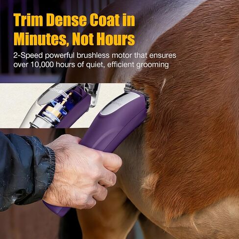 Professional Horse Clippers Cordless Detachable Wide Blade 2 Speed in Saudi Arabia