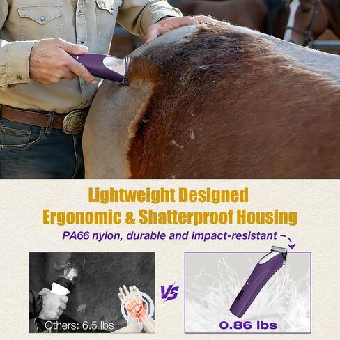 Professional Horse Clippers Cordless Detachable Wide Blade 2 Speed in Saudi Arabia
