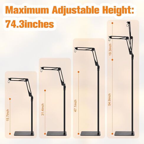 DXOPHIEX Dual Reptile Lamp Stand Reptile Light Stand with 2 Brackets in Kuwait