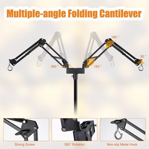 DXOPHIEX Dual Reptile Lamp Stand Reptile Light Stand with 2 Brackets in Kuwait