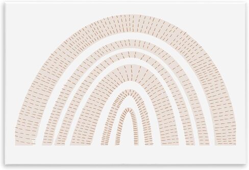 Stupell Industries Neutral Patterned Rainbow Arches Minimal Brown Beige, Designed by Daphne Polselli Wall Plaque, 10 x 15 in Kuwait