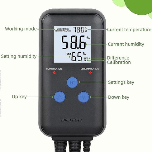 DIGITEN Humidity Controller with Temperature Display for Reptile, Mushroom in Kuwait