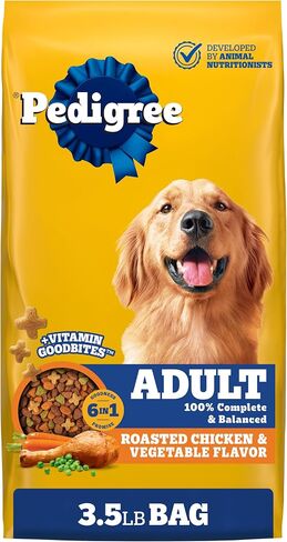Pedigree Adult Complete Nutrition Dry Dog Food, Chicken & Vegetable, 18 lb in Kuwait
