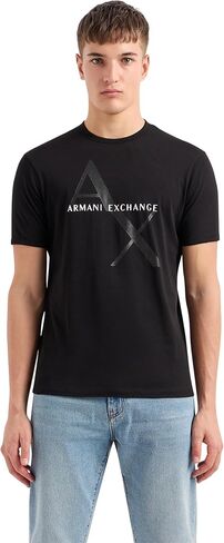 تي شيرت Armani Exchange رجالي كلاسيكي بشعار Crew in Kuwait