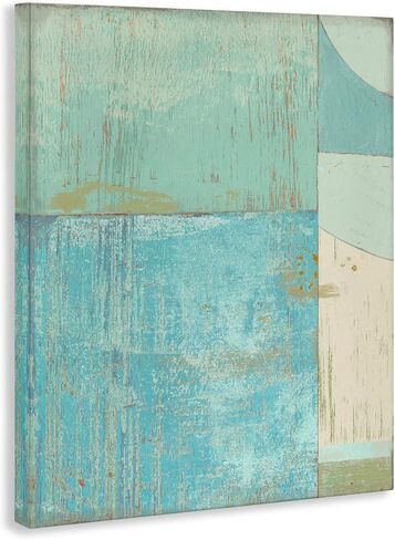 Stupell Industries Seafoam Blue مجردة بأشكال ريفية هندسية، صممتها سوزان نيكول لوحة فنية جدارية من القماش in Kuwait
