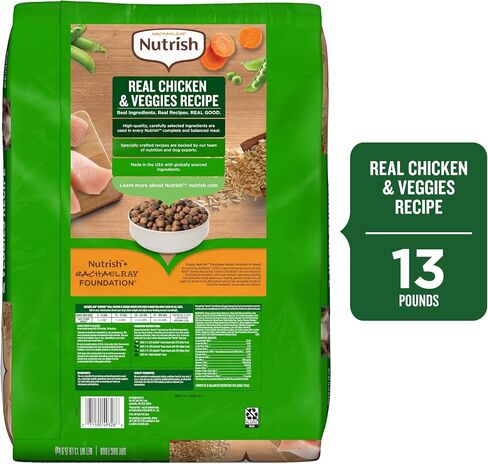 Nutrish Adult Dry Dog Food, Chicken & Veggies, 13 lb. Bag (Rachael Ray) in Saudi Arabia