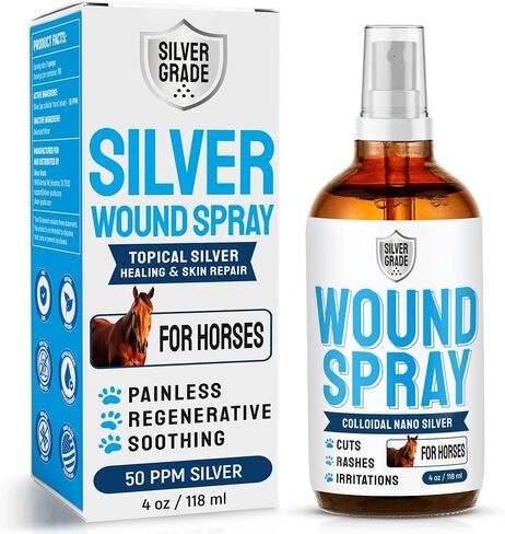SILVER GRADE Dog Wound Care with Manuka Honey & Colloidal Silver for Scratches & Skin Irritations – Cat & Dog Hot Spot Treatment Gel Works as Honey Rapid Wound Repair for Horses – for All Pets – 2-Oz in Kuwait