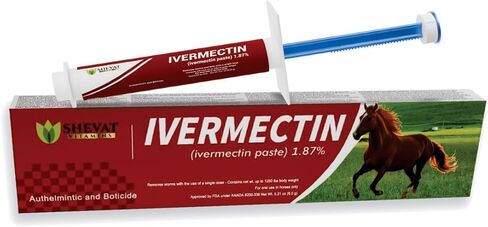 Ivermectin Horse Paste 1.87% – Apple Flavored – 6.08g Tube – for Horses Up to 1250 lb - 1 Pack in Saudi Arabia