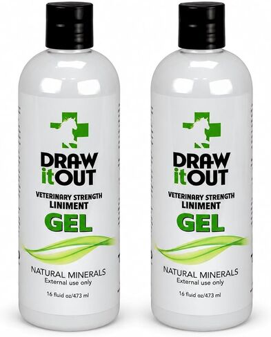 Draw It Out® Liniment Gel for Horses, 16 oz | Ready-to-Use, Odorless & Colorless | Stay-Put Equine Care for Daily Barn, Training & Hauling | Use Under Pads, Boots & Wraps as Directed in Kuwait