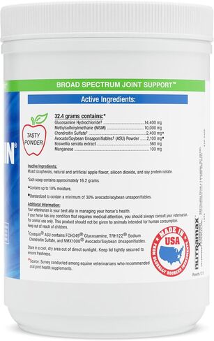 Nutramax Cosequin ASU Joint Health Supplement for Horses - Powder with Glucosamine, Chondroitin, ASU, and MSM, 500 Grams in Kuwait