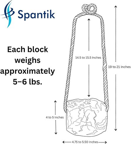 Spantik 6 lbs Himalayan Salt Lick on Rope for Horse, Cow, Goat, Sheep, Deer and Livestock Animals - 2 Pack in Saudi Arabia