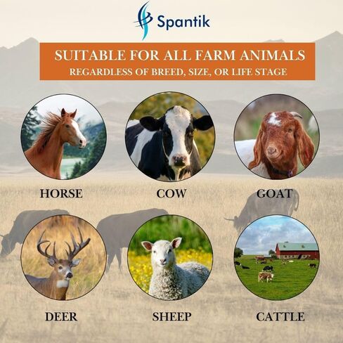 Spantik 6 lbs Himalayan Salt Lick on Rope for Horse, Cow, Goat, Sheep, Deer and Livestock Animals - 2 Pack in Saudi Arabia