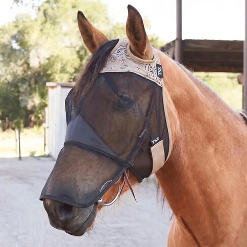 TSZ Fly Free Ride Horse Fly Mask Standard - UV-Resistant Breathable Mesh in Saudi Arabia