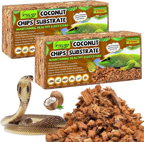Legigo 10LB Coconut Husk for Reptiles, 72QT Natural Coconut Fiber Substrate in Kuwait