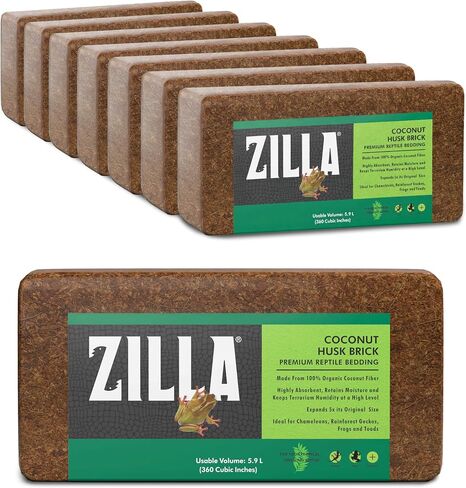Zilla Coconut Husk, Organic Reptile Bedding, Coconut Fiber, One size, Brown in Saudi Arabia
