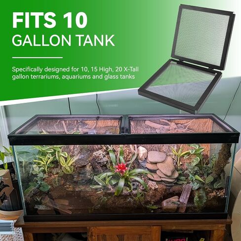 10 Gallon Tank Lid, Hinged Terrarium Screen Cover for 10 Gal, 20.8" x 10.8" in Saudi Arabia