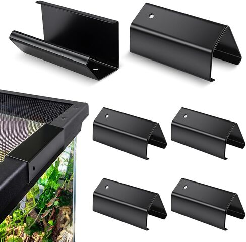 Reptile Terrarium Covers Heavy Duty Screen Clips 6 Pack for 5-29 Gallons in Kuwait